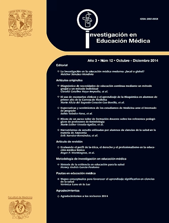 Go to journal home page - Investigación en Educación Médica